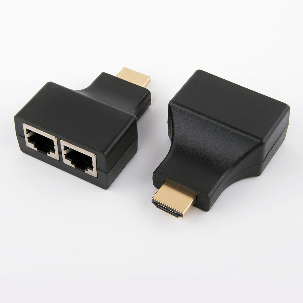 1 пара HDMI двойной RJ45 CAT5E CAT6 UTP LAN Ethernet HDMI удлинитель повторитель адаптер 1080P для HDTV HDPC PS3 STB