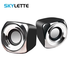 AUX мини компьютерные колонки с питанием от USB проводные 1 пара бас стерео колонки для ноутбука Настольный телефон 2,5 Вт* 2 мощный громкоговоритель