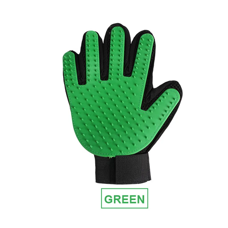 Green Кота Уход за лошадьми перчатка для кошек шерстяные перчатки шерсти домашних животных Deshedding Кисть Уход за лошадьми кисточки ванная для собак Массажная перчатка для домашних животных - Цвет: Green