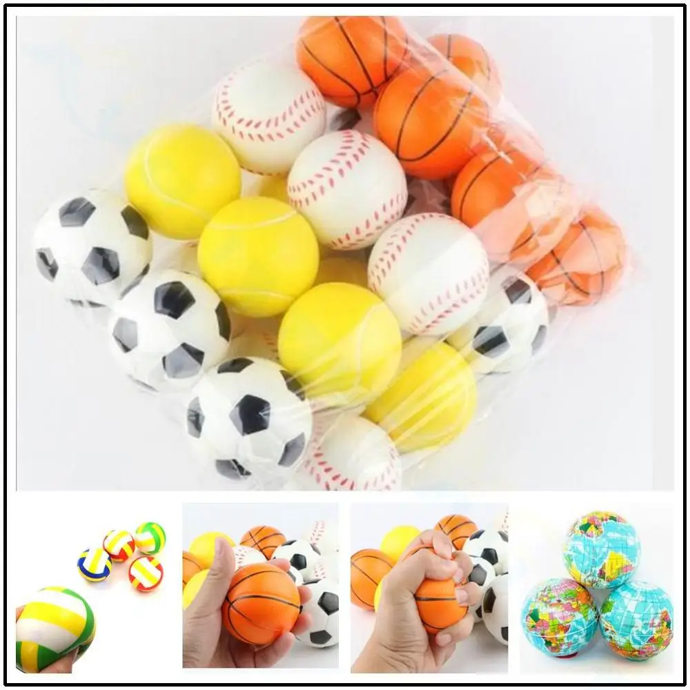 Soft Toy Basketball Volleyball Kids Sports Stress Relief Decor Foam toys Ball 6pcs