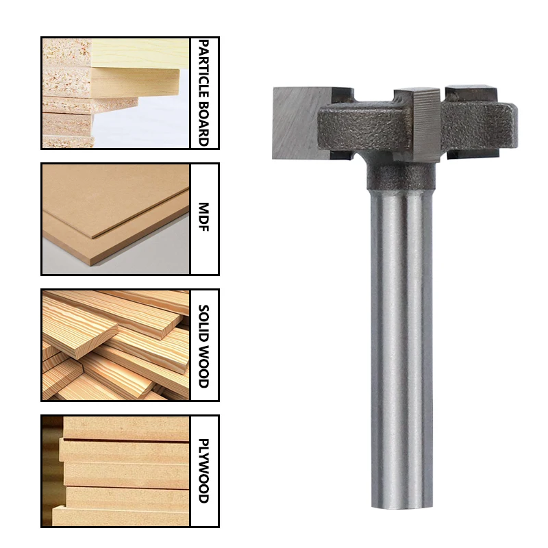 Spoilboard Surfacing Router Bit 6mm 6.35mm 12.7mm Shank Woodworking