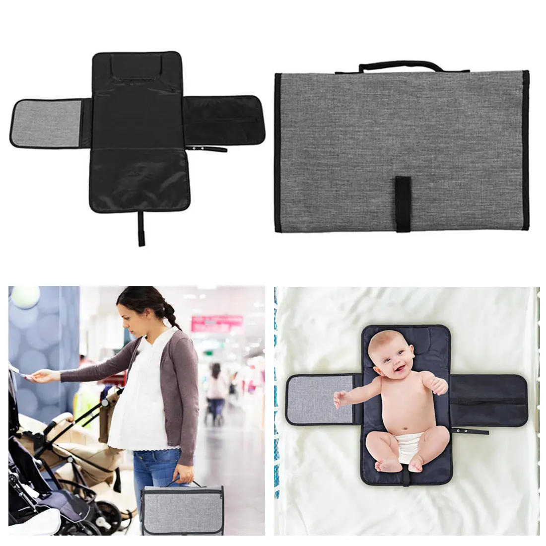 

New 3 in 1 Waterproof Changing Pad Diaper Travel Multifunction Portable Baby Diaper Cover Mat Clean Hand Folding Diaper Bag