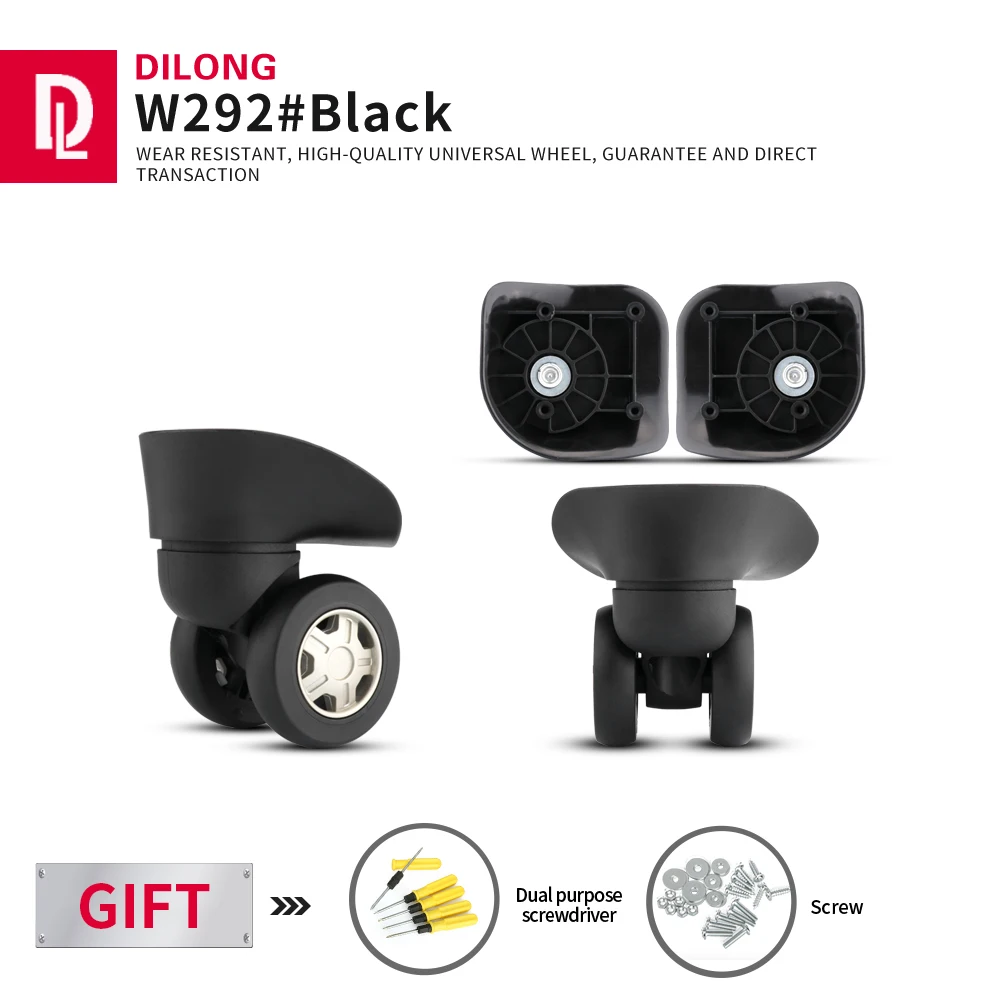 DILONG W292 Suitcase luggage universal wheel accessories pulley repair mute wheels shock absorption detachable durable casters