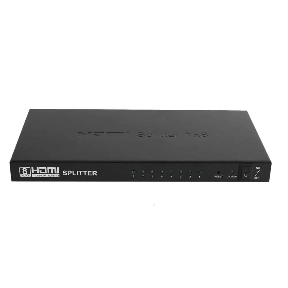 

8 Port HDMI Video Splitter Audio Amplifier 3D Full HD 1080p 1 In to 8 Out HDMI Hub Box Switcher For HDTV Projector PC Monitor