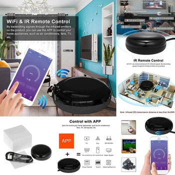 

Remote Control Automation Accessories Home Universal TV Wireless WiFi Mini Infrared Smart Round USB Charging For Alexa Google