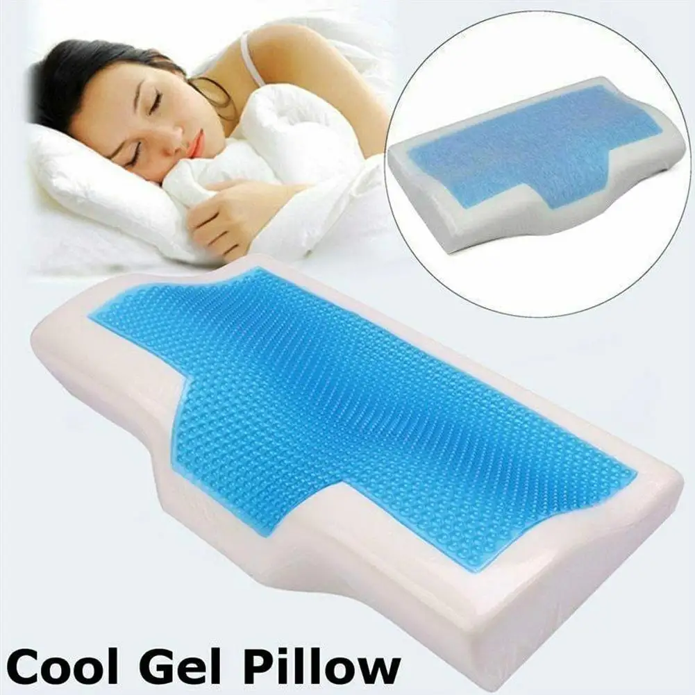 

Memory Foam Cooling Gel Pillow Summer Ice-cool Anti-snore Beddings Cervical Pillows Sleeping Orthopedic Neck Cushion I7W5