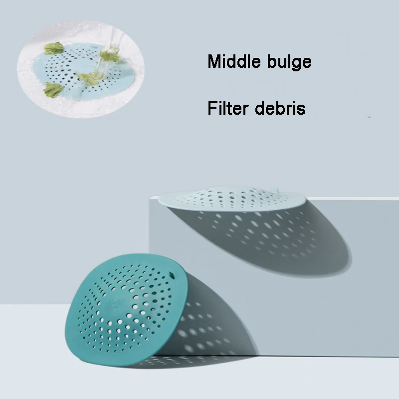 Lot de 2 filtres de vidange en silicone avec ventouse, filtre à cheveux pour évier, filtre à
