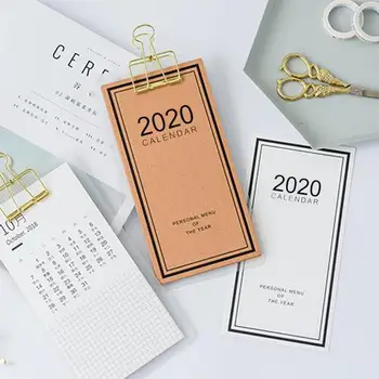 

2020 Calendar Simple Innovative Menu-style Custom DIY Desk Calendar Small Wall Schedule Manager Planner School Office Stationery