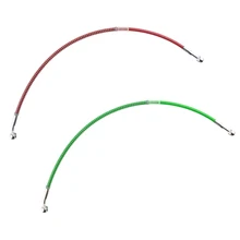 2 шт мотоциклетный плетеный тормозной масляный топливный шланг труба 550 мм красный и зеленый