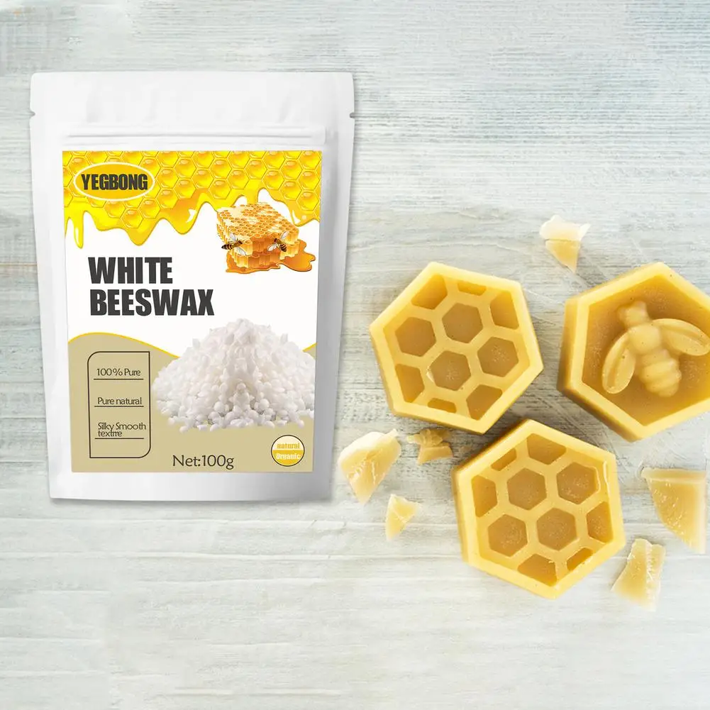 Pellets de cera de abeja blanca de 10 libras, cera de abeja natural, cera  para hacer velas, ideal para proyectos de bricolaje, productos de cuidado