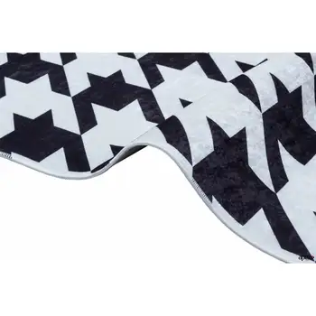 

Apex Maya 4 'x 6' Microfiber Black/Whiite Area Rug
