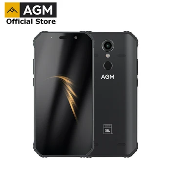 Перейти на Алиэкспресс и купить Смартфон AGM A9 JBL 5,99 дюйма, официальная версия, совместный бренд, FHD, 4G, 32 Гб, Android 8.1, прочный телефон, аккумулятор 5400 мАч, водонепроницаемый, IP68, ...