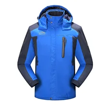 Мужская куртка-дождевик WO Мужская Зимняя Толстая куртка-ветровка водонепроницаемая теплая верхняя одежда для альпинизма