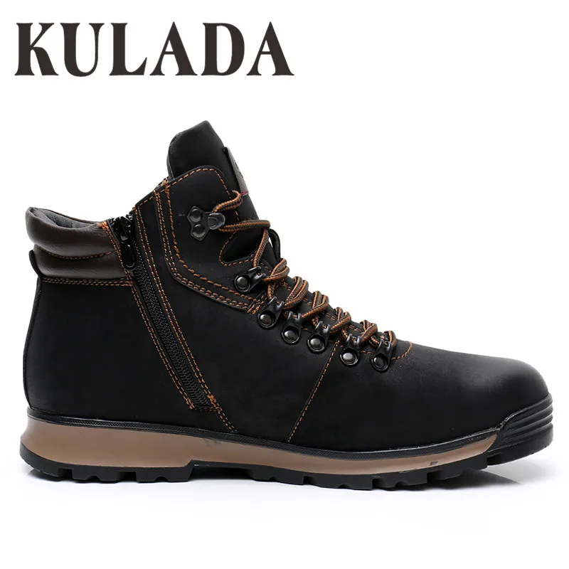 Ceny KULADA buty męskie zimowe trampki buty moda zimowe śnieg buty ocieplane mężczyźni zasznurować oddychające obuwie męskie obuwie