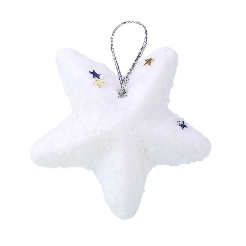6Pcs Christmas Snowflake Five-pointed Star Tree Hanging Pendant Xmas Ornaments