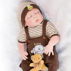 57 см полный Силиконовый reborn baby doll мальчик bebes reborn ручная краска красная кожа волосы с корнями Водонепроницаемая игрушка для ванной подарок