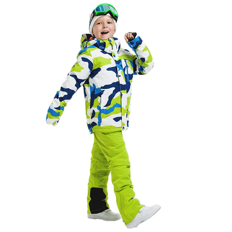 SAENSHING для маленьких мальчиков и девочек лыжный костюм лыжные штаны с лямками для детей Водонепроницаемый зимние Лыжный Спорт куртки Катание на сноуборде брюки, обтягивающие штаны, костюм