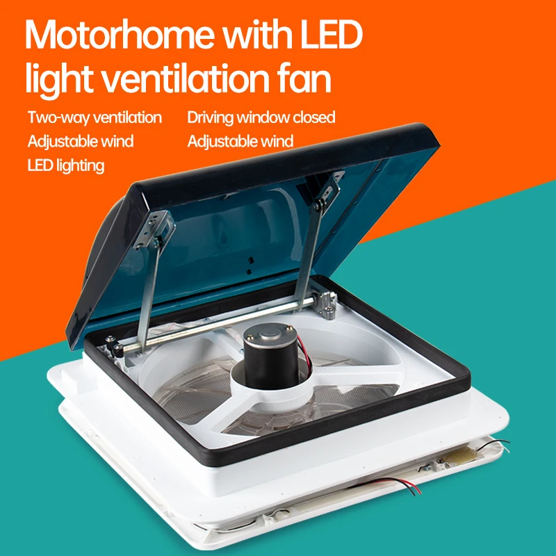RVVentilationFanManualControlVentilatorVents12VWithLEDFan