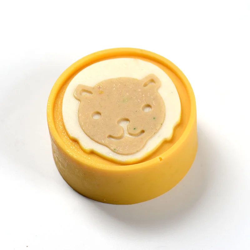 Круглая силиконовая форма для мыла Милая мультяшная форма для детского мыла - Color: R2018