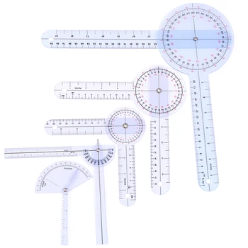 

1Pcs 12/8/6 Inch Ruler Medical Spinal Ruler Finger Goniometer Angle Protractor