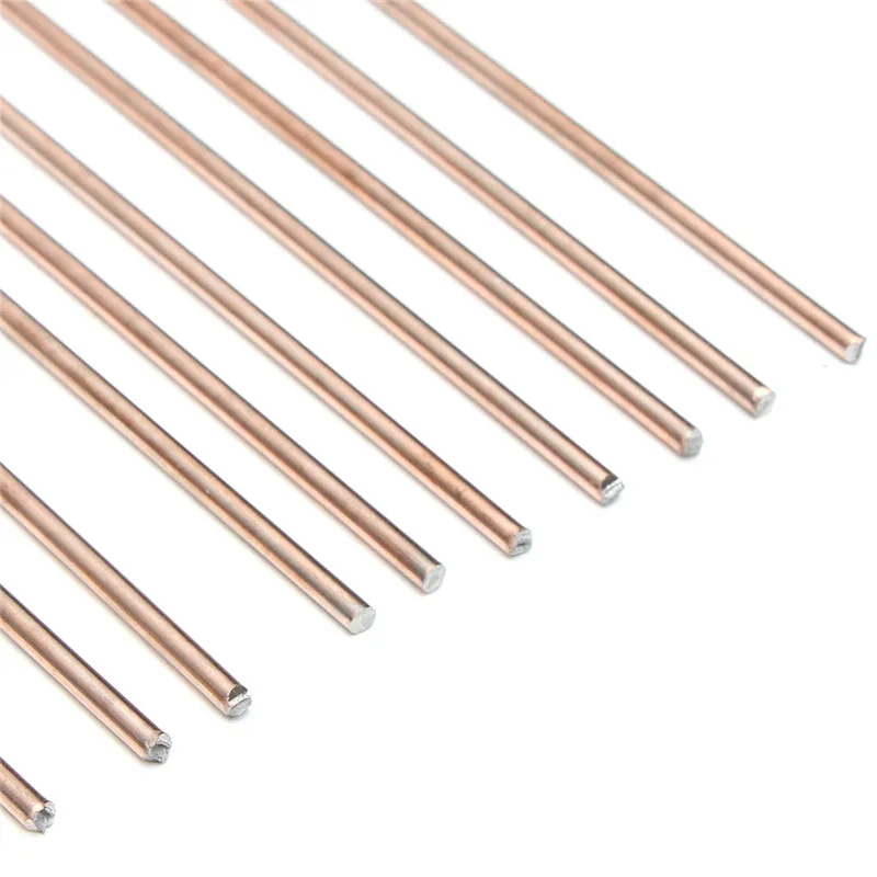 10pcs 1.6/2.4/3.2mm*330mm Red Copper Welding bar Brazing Wire Solder TIG Filler Rod Carbon steel argon arc welding wire