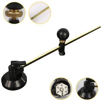 

6 Wheels Adjustable Circular Portable Glass Cutter Easy Operate Knob Suction Cup Durable Professional Scribe With Scale