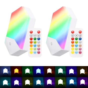 

Plug-in LED Night Lights 16 Colors 4 modes Night Light with Remote Controller for Kids Bedroom Hallway Kitchen Stairs