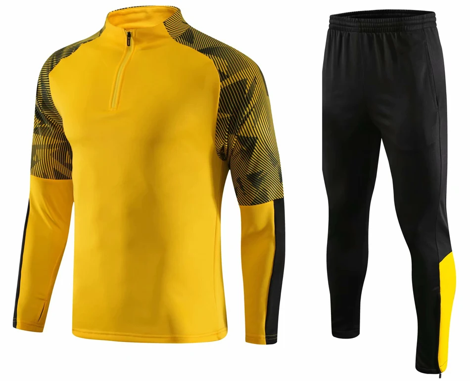 Зимняя мужская футболка для футбола, комплект штанов для взрослых, тренировочный костюм для футбола, комплект униформы, спортивный костюм для футбола, длинный Sle
