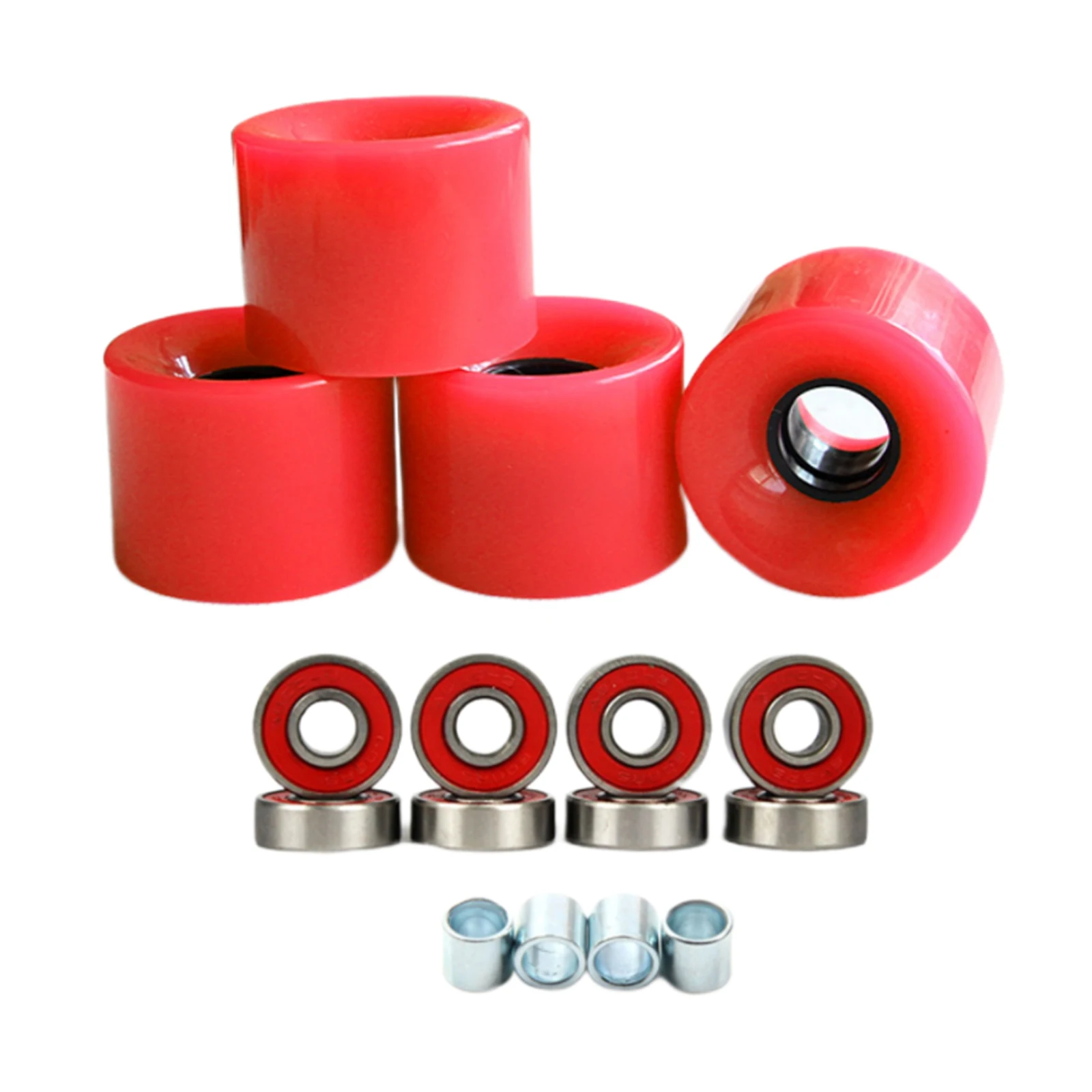 Lot de 4 roues de skateboard 78A 60 x 45 mm avec roulements