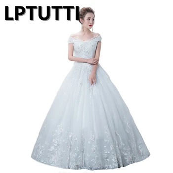 

LPTUTTI Beading Embroidery New Plus Size Princess Bridal Marriage Gown Bride Simple Party Events Long Luxury Wedding Dresses