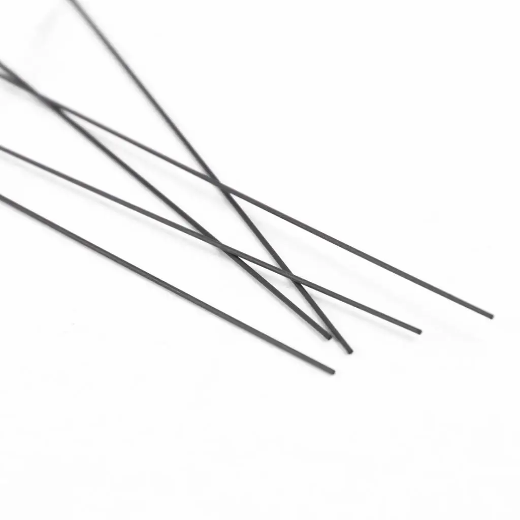 5 Pieces Carbon Fiber Tube Flat Bars RC Airplane Model DIY Materials Diorama Accessories 1x200mm