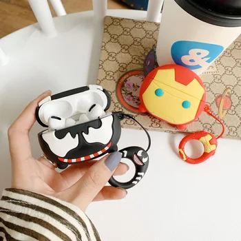 

For Airpods Pro 3D Cute Marvel Avengers Venom Superman Batman Case for Apple Airpods pro Spider Iron Man Wireless Earphone Cover