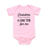 Grandma Waited A Long Time for Me Baby Girls Boys Jumpsuit Newborn Cotton Bodysuits Summer Kids Cute Clothes 0-24Months 5