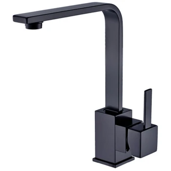 

Promotion! Black Square Kitchen Faucets 360 Degree Rotation Water Filter Tap Water Faucets Solid copper Sink Tap Water Mixer wit