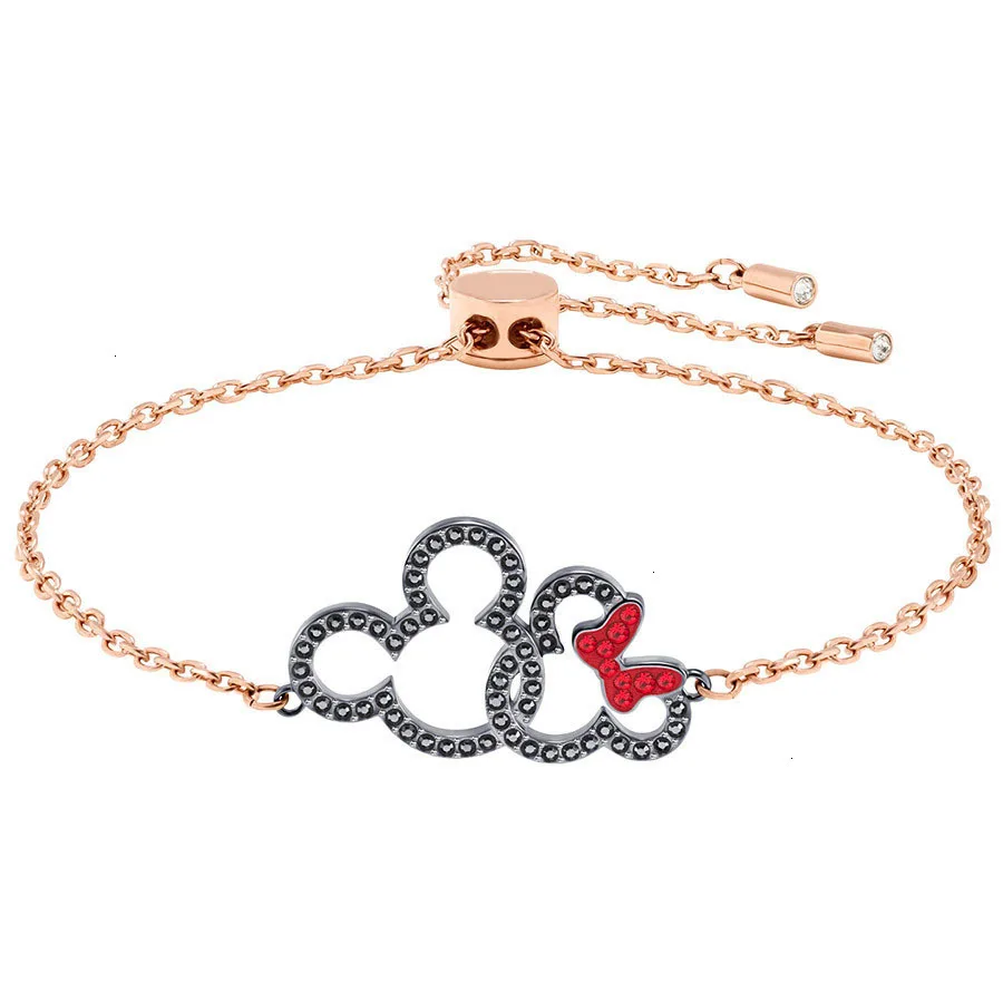 

High quality swa1; 1. Adjustable series mini gold bracelet pink