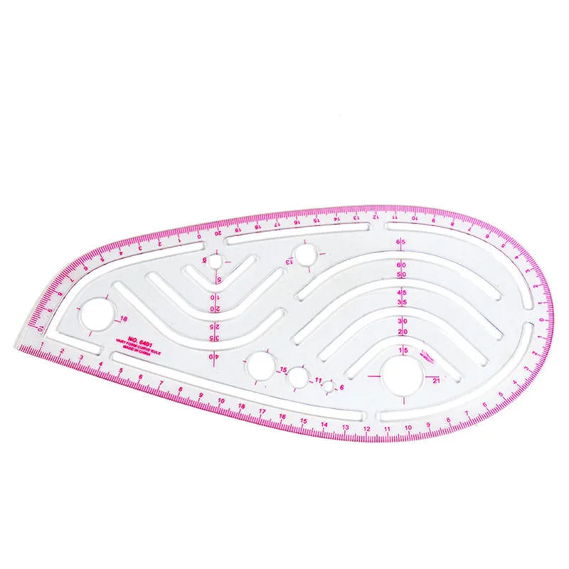 Regla Curvilinear para coser pies de retales, Metro de sastre corte de tela, regla de medida para cualquier costura o Diseño Artesanal hecho a mano