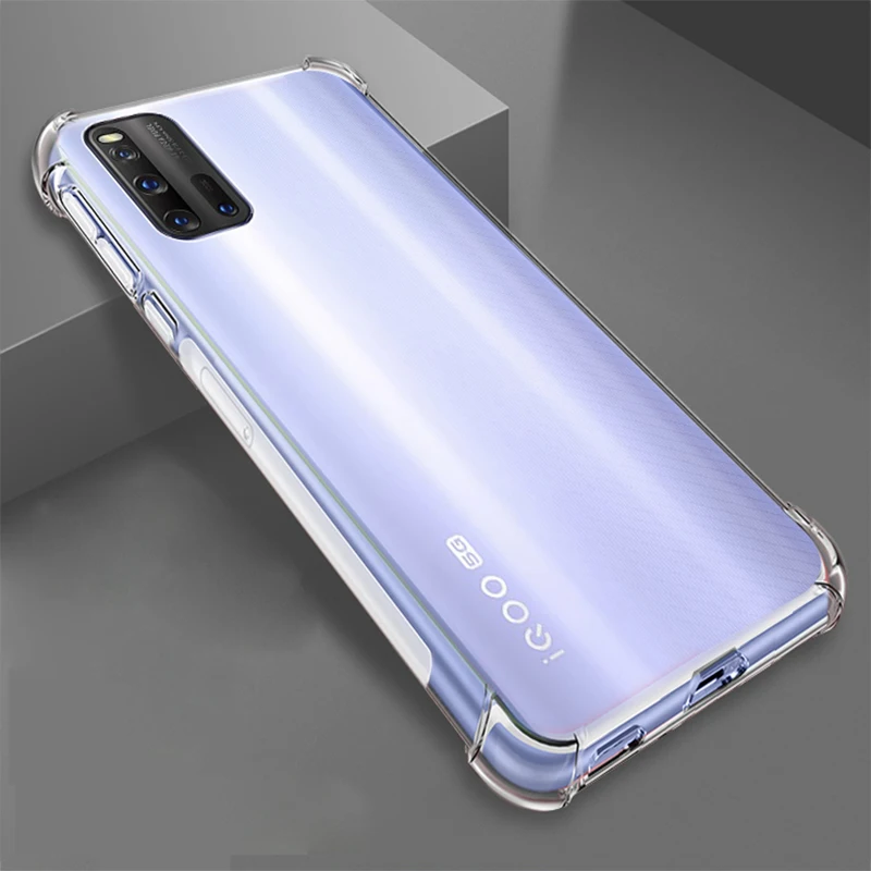 Чехол для IQOO 3 5G сверхпрочный Мягкий ТПУ чехол противоударный Vivo IQOO3 V1955A I1927 Fundas |