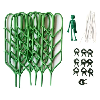 

Vegetables Tomato Home Bundle Pack Gripper Clips Potted Climbing Trellis Mini Courtyard Leaf Shape Supports Garden Indoor Plant