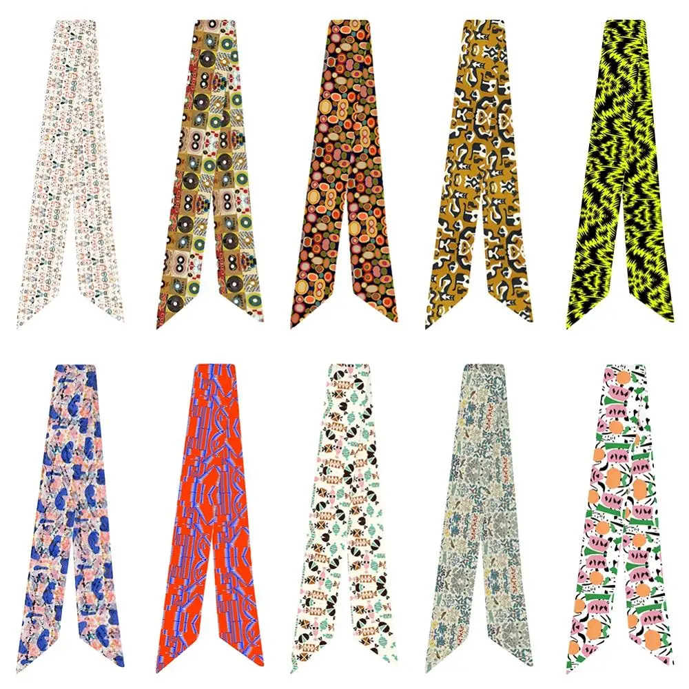 

Women's Chiffon Variety Scarf Mutiple-Function Colourful Twill Smooth HandBag Ribbons Elegant Decor Soft Scarve