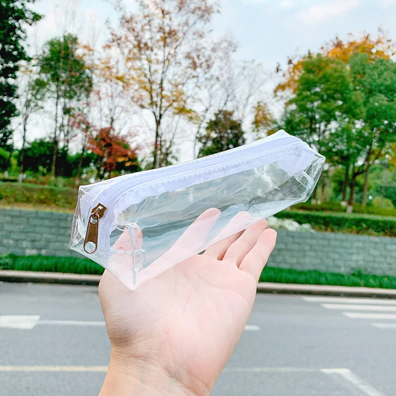 Travel Transparent Makeup Bag Simple Toiletry Case Women Clear Pencil Case Brush Organizer Pouch Men Toothbrush Bags Unisex cosmetic bag toilettry bag makeup bag cosmetic case