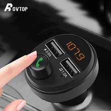 Автомобильное зарядное устройство USB, беспроводная гарнитура, Bluetooth 5,0, комплект, fm-передатчик, MP3 плеер, a, быстрая зарядка, двойное зарядное устройство USB, поддержка TF карты