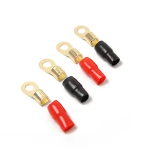 Поперечная граница-, автомобильный аудио конверсионный круг Латунный Зажим Блок 4GA набор(2-Pack