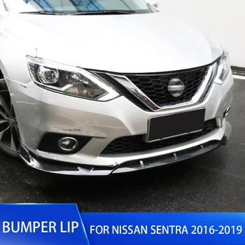 

3pcs Car Front Bumper Splitter Lip Body Kit Spoiler For Nissan Sentra 2016 2017 2018 2019 Car Front Bumper Diffuser Splitter Lip