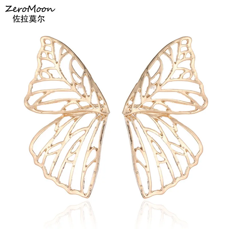 

Exaggerated Hollow Metal Butterfly Stud Earrings Insect Ear Accessory Women Fashion Jewelry