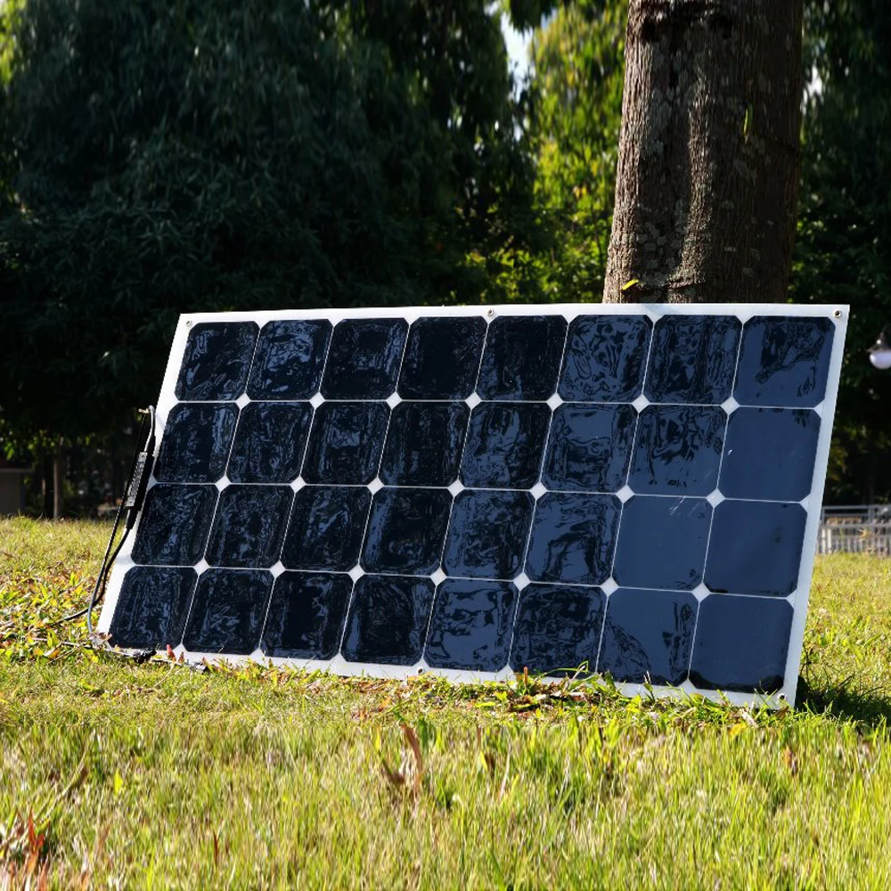 Sunpower Панель солнечных батарей 100W 200W 12V 24V Китай Россия Объединенные Арабские Эмираты Испания Украина Канада склад и Прямая - Цвет: Sunpower