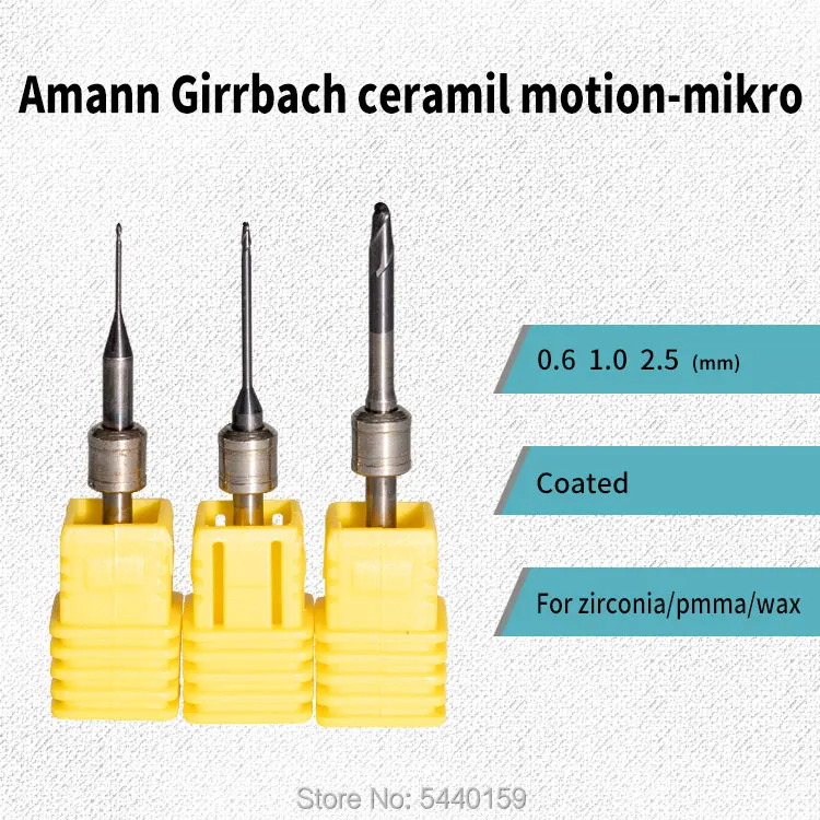 Фрезерные инструменты Amann Girrbach 3 шт. хвостовик 0 3/0 6 мм/1 мм/2 5 мм зубные боры
