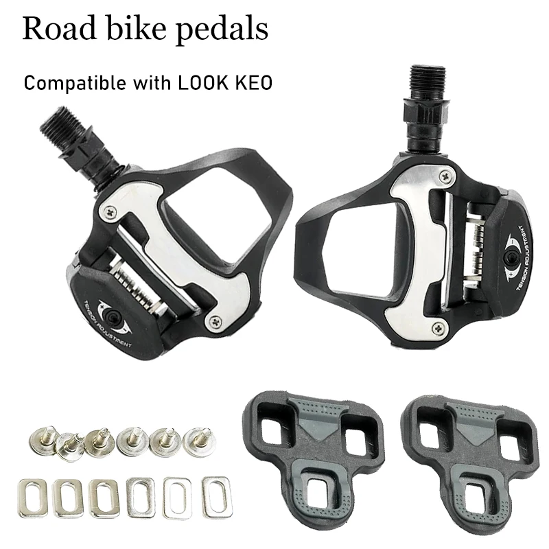 Road Bicycle Pedals Nylon Clip Footrest Racing Bike Foot Hold Speed Pedalen Cycling Paddle Bearing SPD-SL Cleats for Look Keo | Спорт и