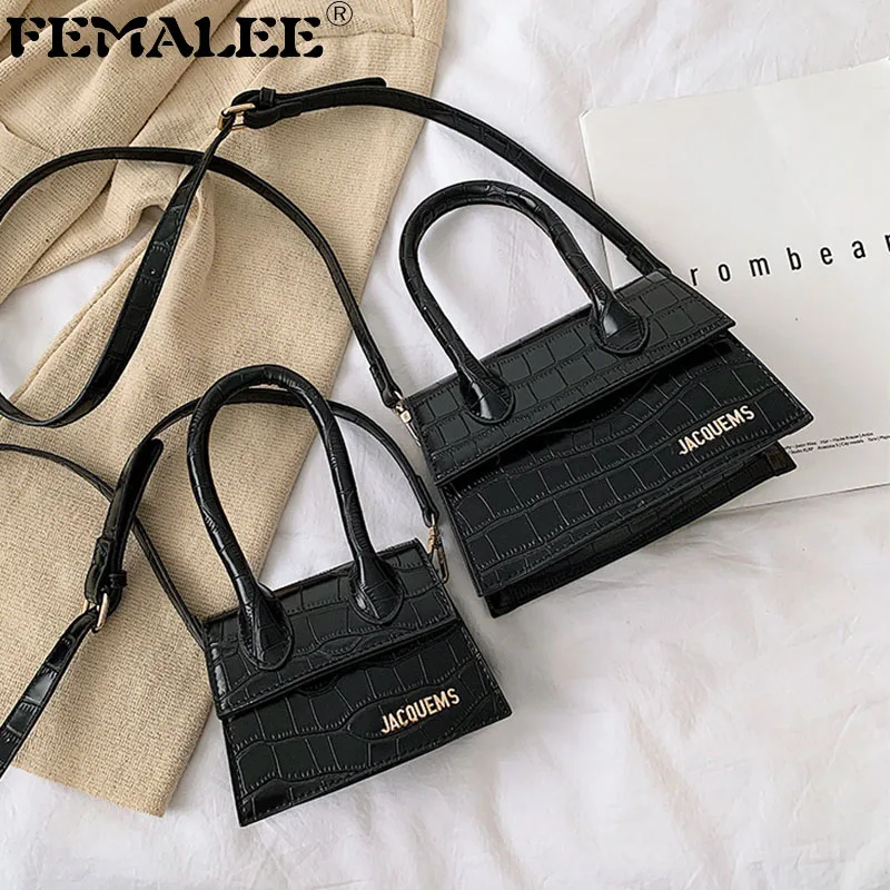 

Korean Mini Crocodile Print Shoulder Bags For Women Solid Pu Leather Crossbody Bag Female Letter Square Handbag Ladies Mujer Sac