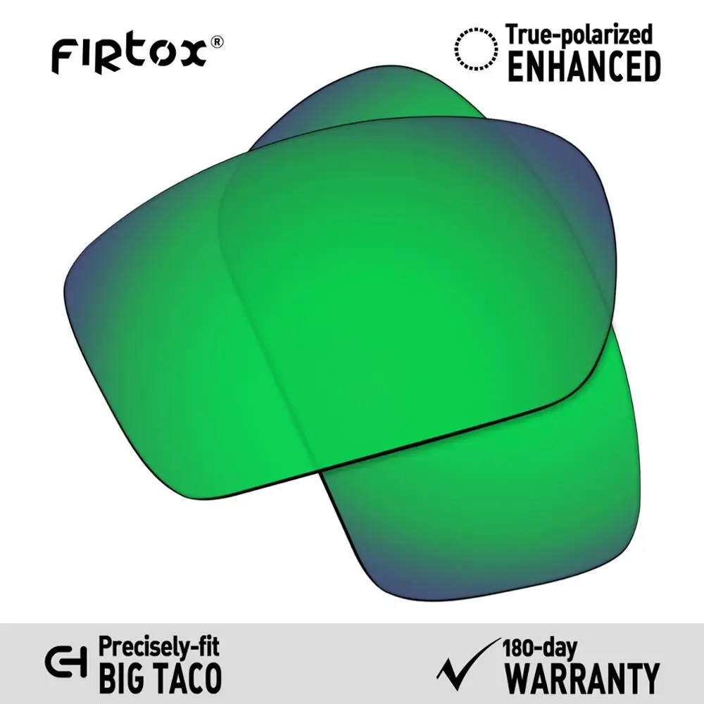 Green-Polarized Firtox настоящие поляризованные Сменные рассеиватели UV400 для солнцезащитных очков-солнцезащитных очков Окли Биг Тако OO9173(Только Совместимые линзы)-несколько цветов - Цвет линз: Green-Polarized