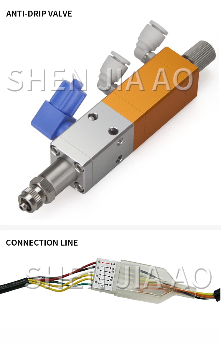 Anti-drip electric stirring AB double-liquid dispensing valve lift-back suction